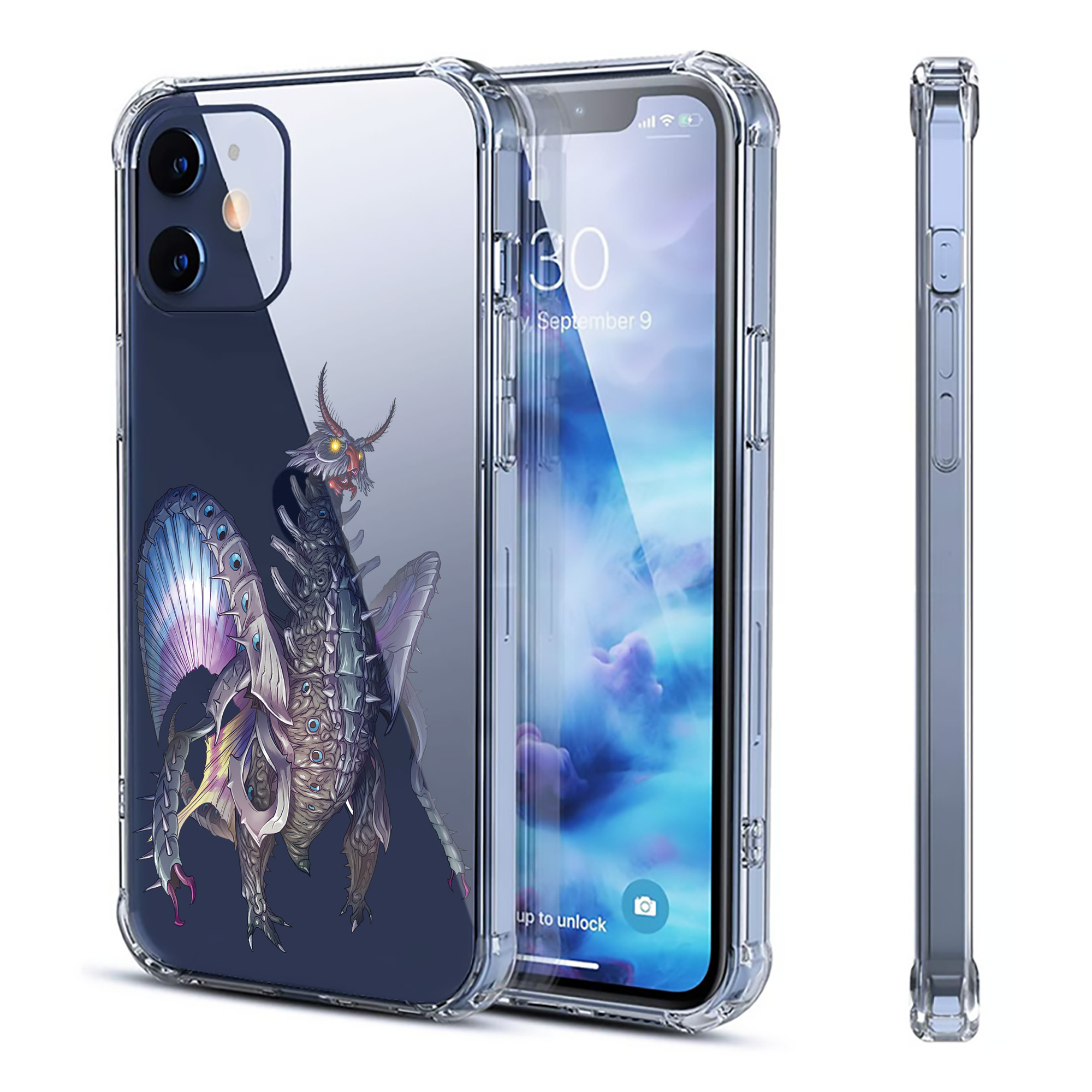 （画像用） ウルトラマン Ultraman 【iPhone 12シリーズ対応】透明スマホケース（クリアソフトケース）